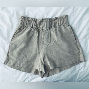 A New Day Flax Linen High Waist Shorts